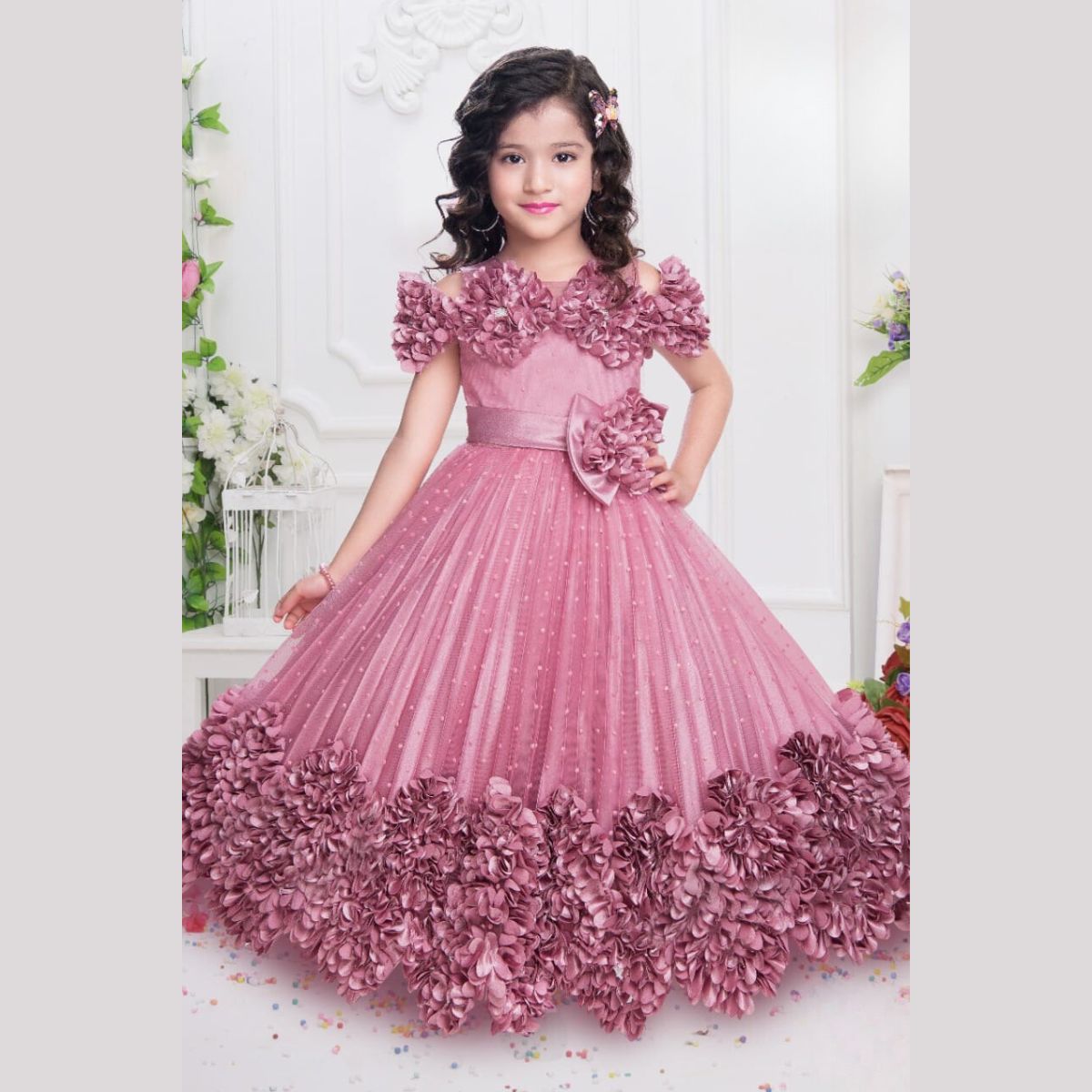 Lovely Princess Jewel Long Sleeves Long Flower Girl Dresses — Bridelily